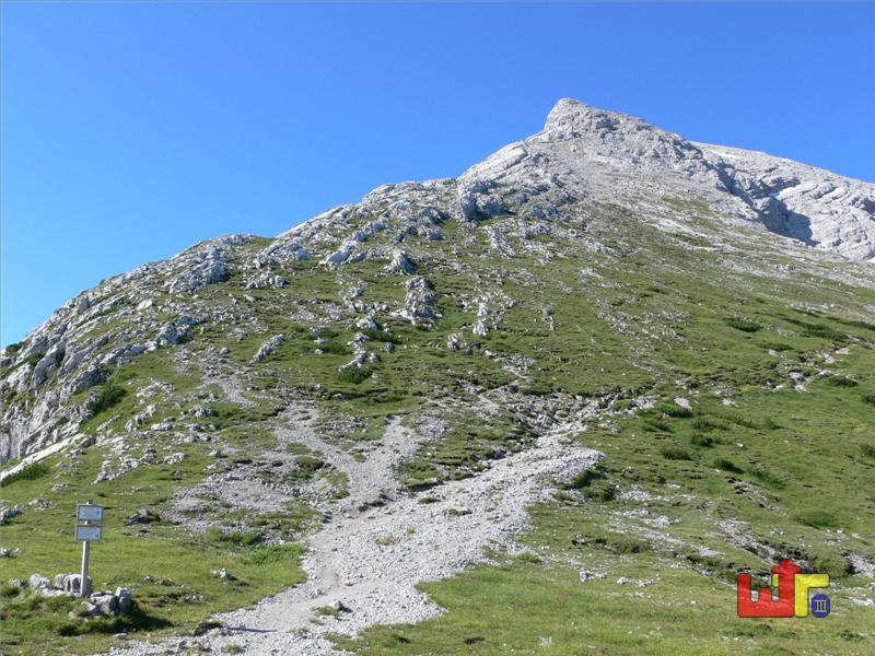 Blick zum Aufstieg Hocheck